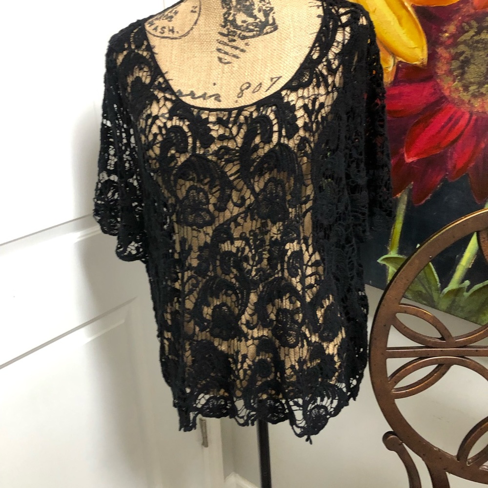 Black lace top